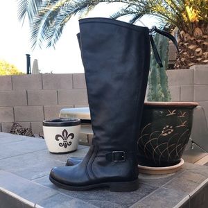 Franco Sarto Carlana Black Leather Riding Boot